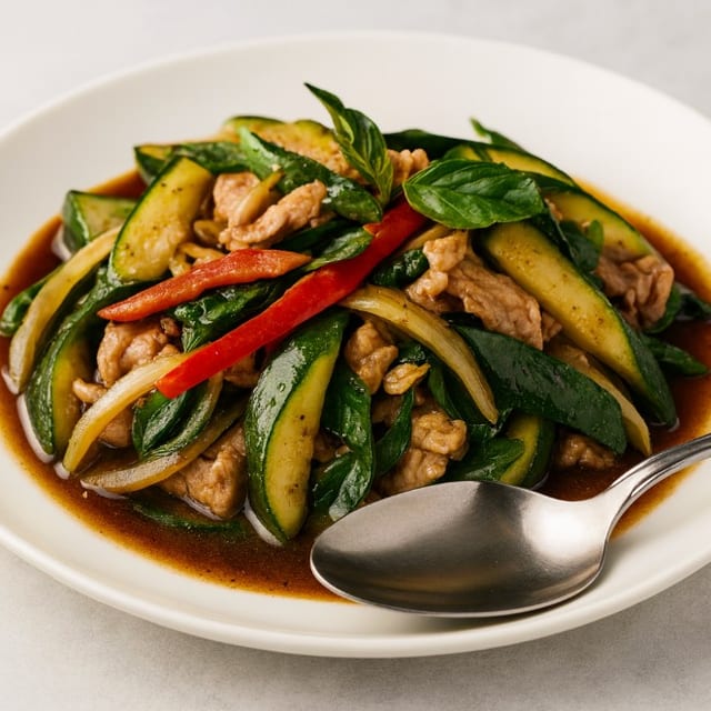 E7 Thai Basil Stir-Fried.